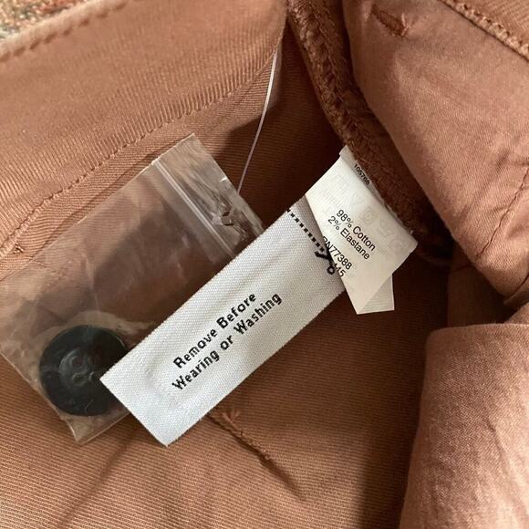 Madewell High Rise Twill Raw Hem‎ Shorts Dusty Rose/Blush NEW Size 26 - Picture 7 of 8